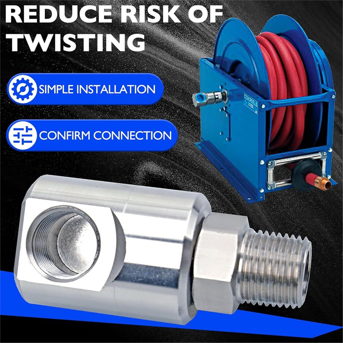Reel Grease - Conector Giratorio para Manguera MXF de