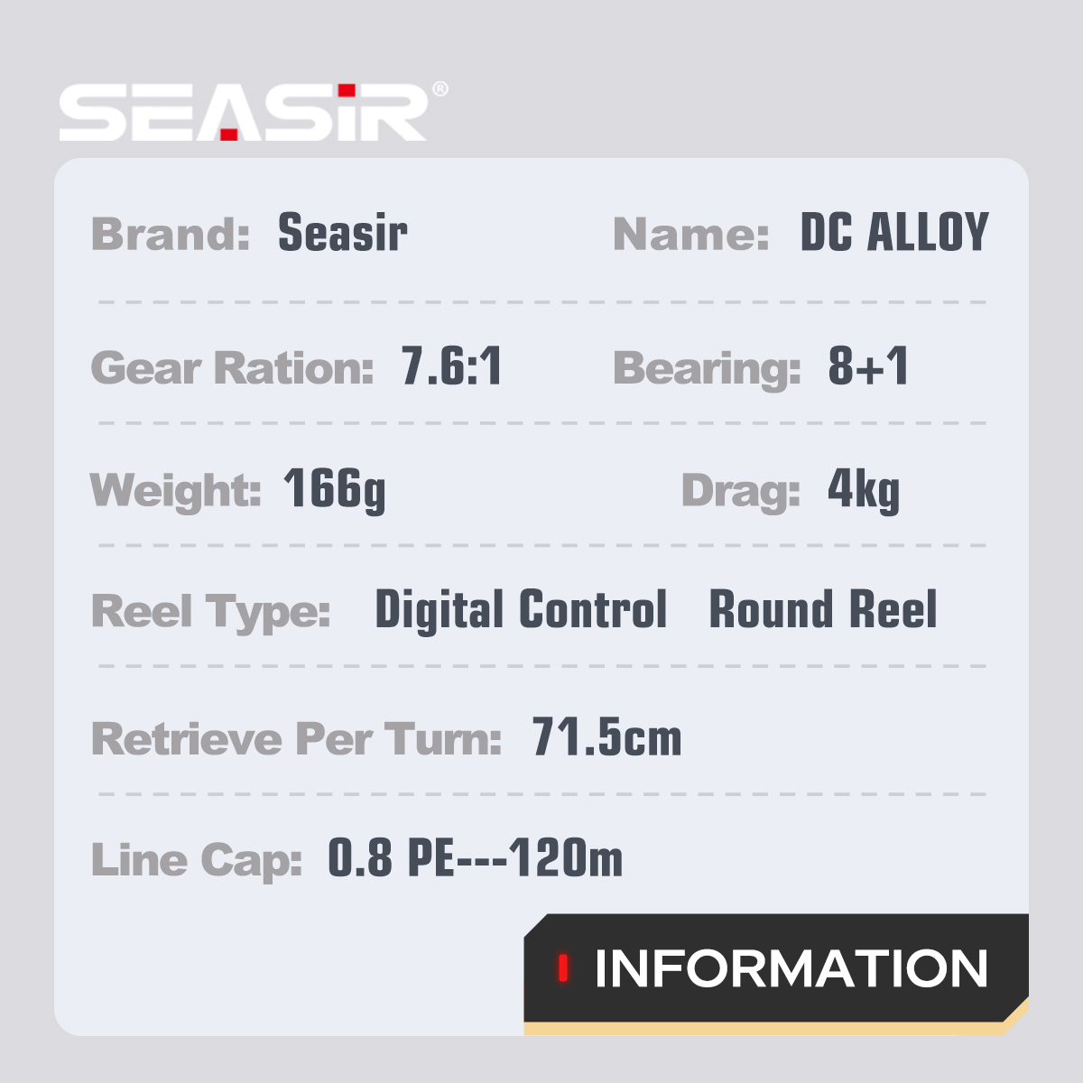 Carrete de pesca SEASIR DC All - Kastking Reel Zephyr reseña y precio