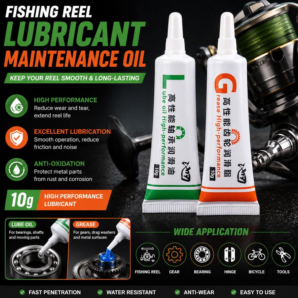 Juego de grasa y aceite lubric - Reel Lubricant reseña y precio