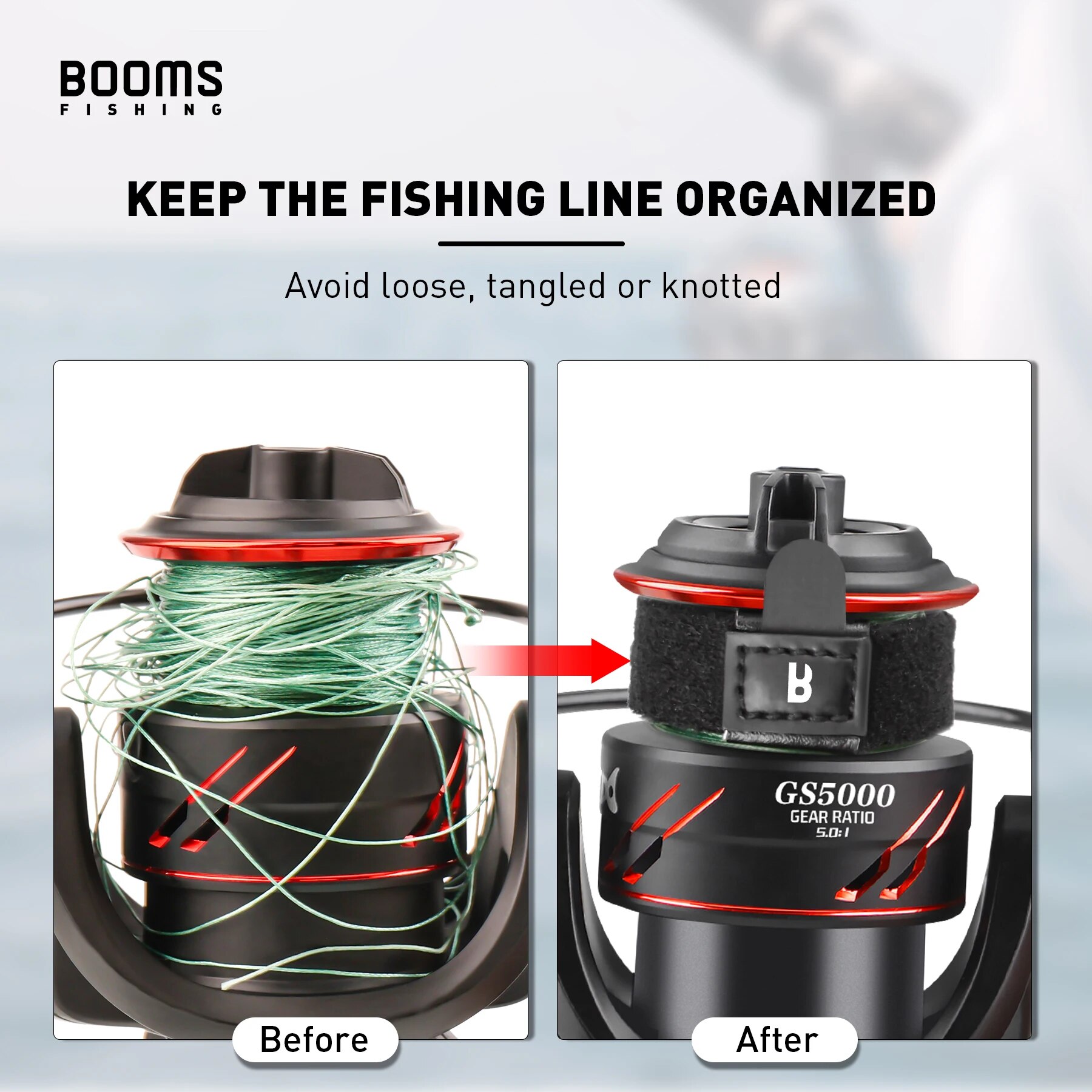 Booms Fishing-carrete giratori - Reel Cover reseña y precio