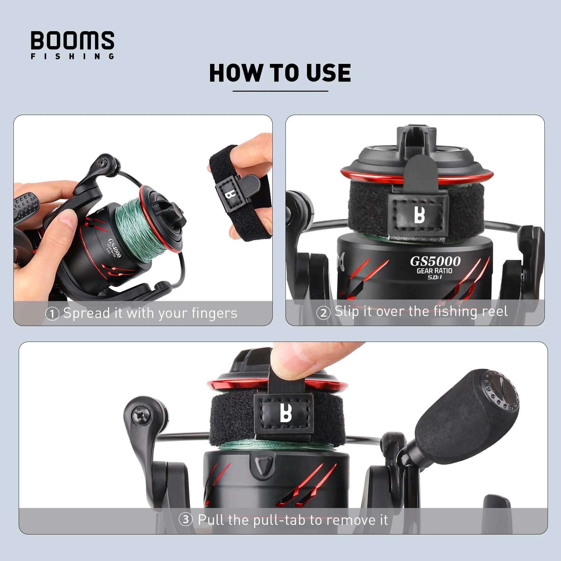 Booms Fishing-carrete giratori - Reel Cover reseña y precio